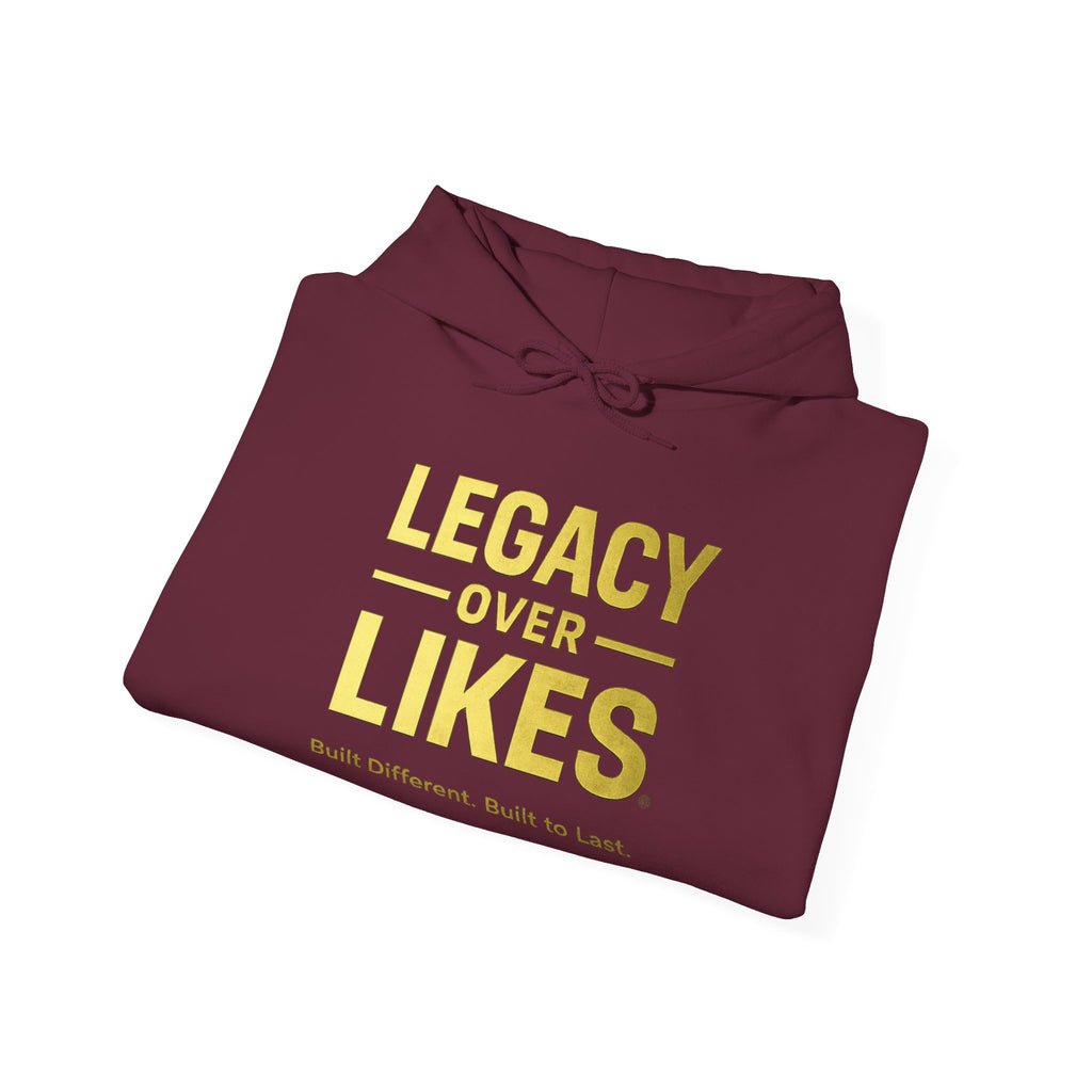 Legacy Over Likes Hoodie — "Legacy Over Likes" Motivational White Pullover