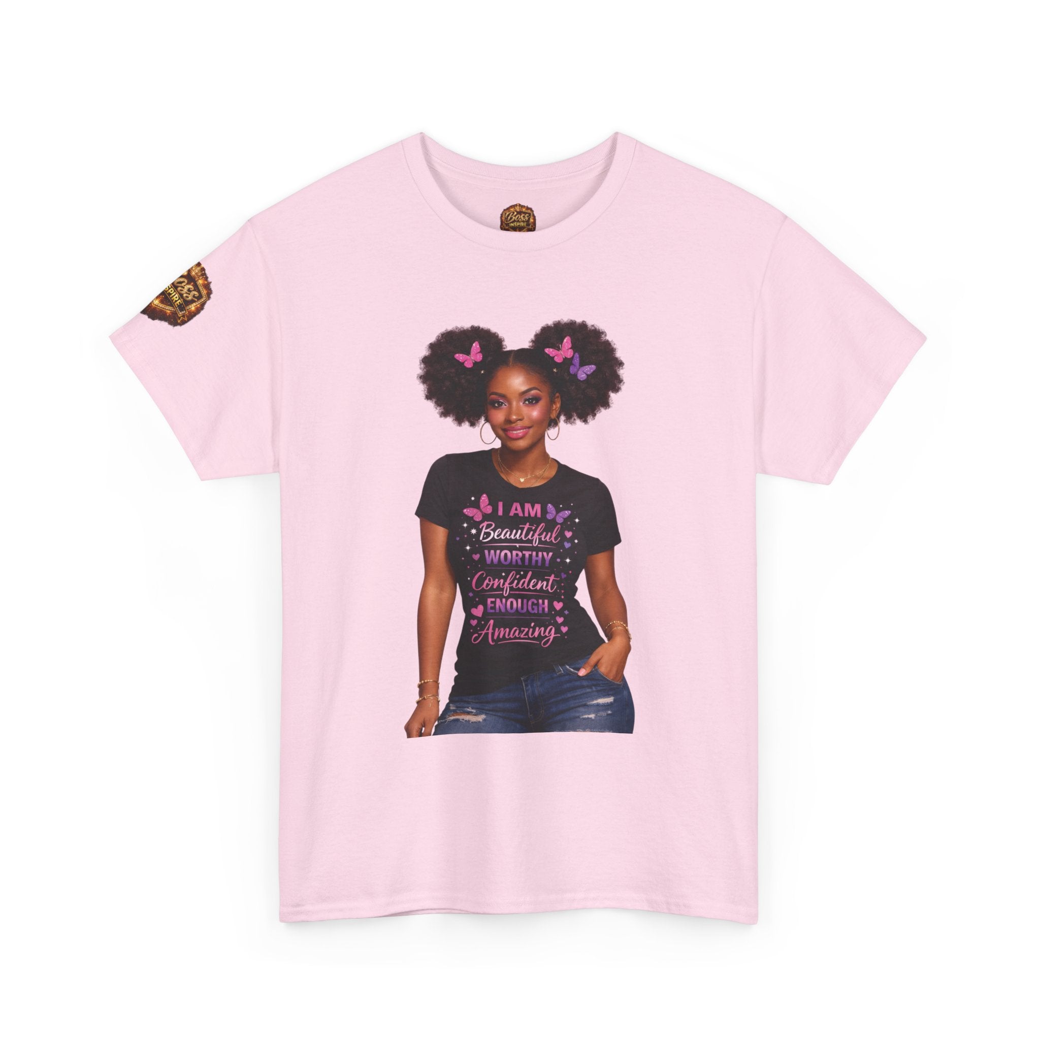 I Am Beautiful Woman Confident Strong Amazing T-Shirt | Inspirational Black Girl Tee