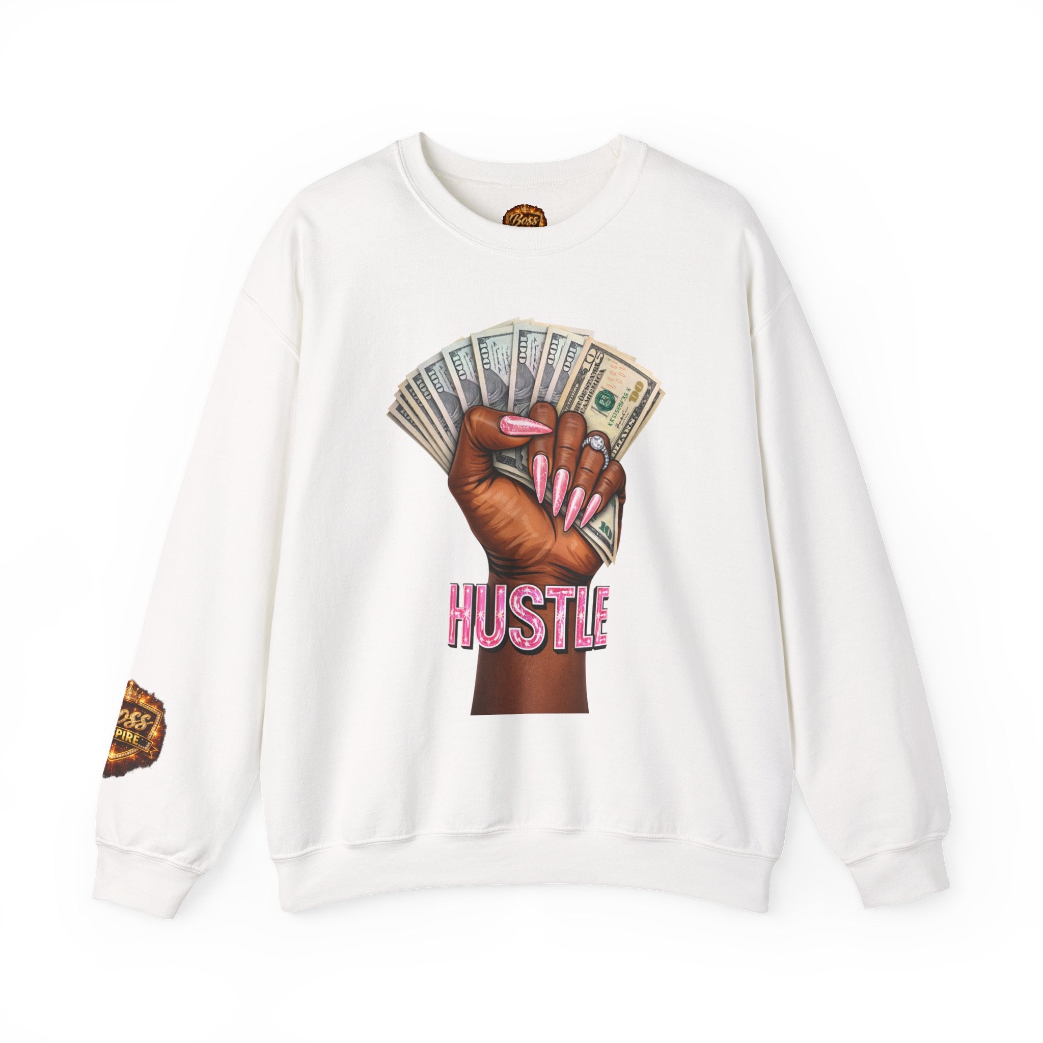 Hustle Fist with Cash sweatshirt | Money Hand Graphic Crewneck