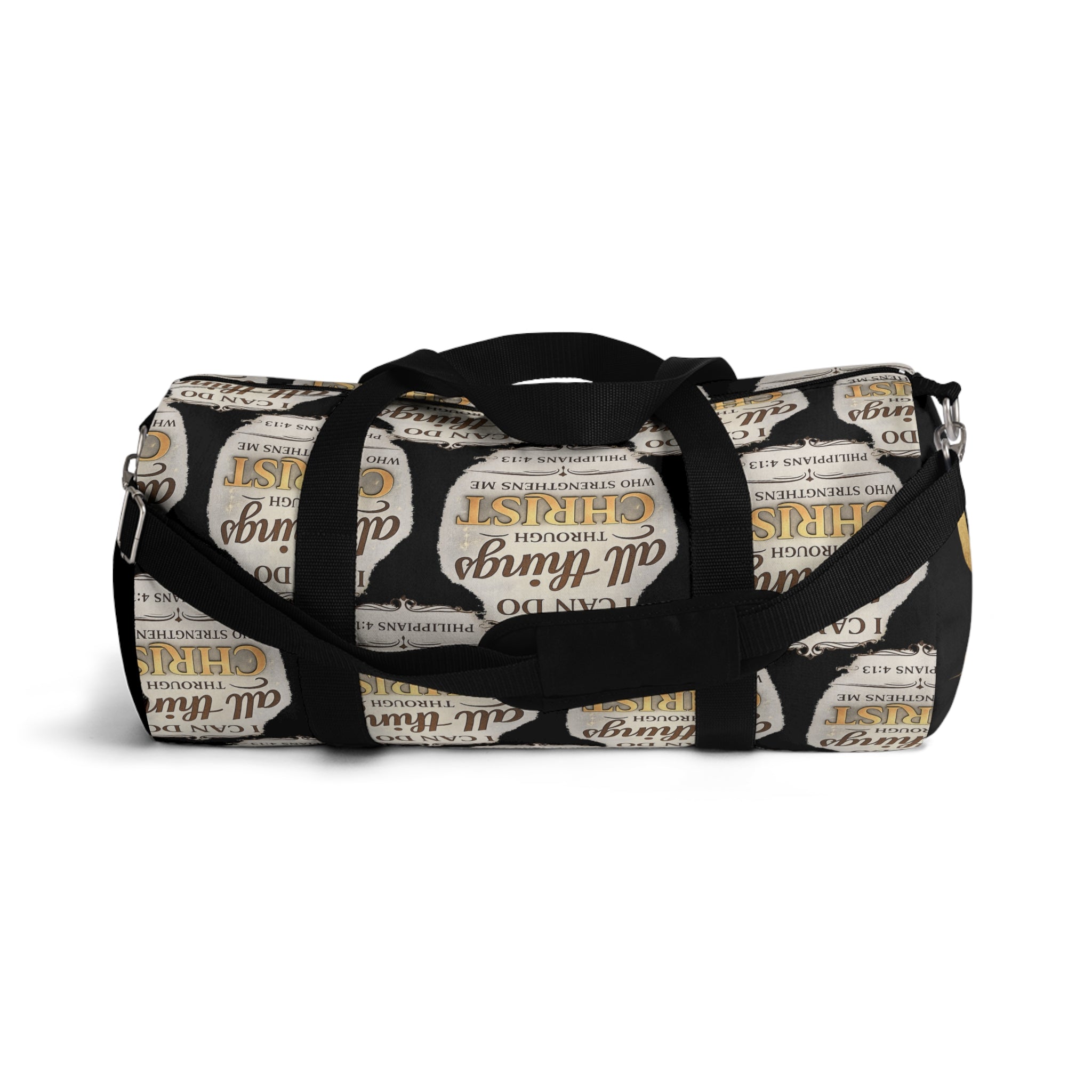 I Can Do All Things Through Christ duffel bag | Christian Scripture Philippians 4:13 gym bag