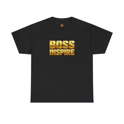 Boss Inspire T‑Shirt — Gold Motivational Tee
