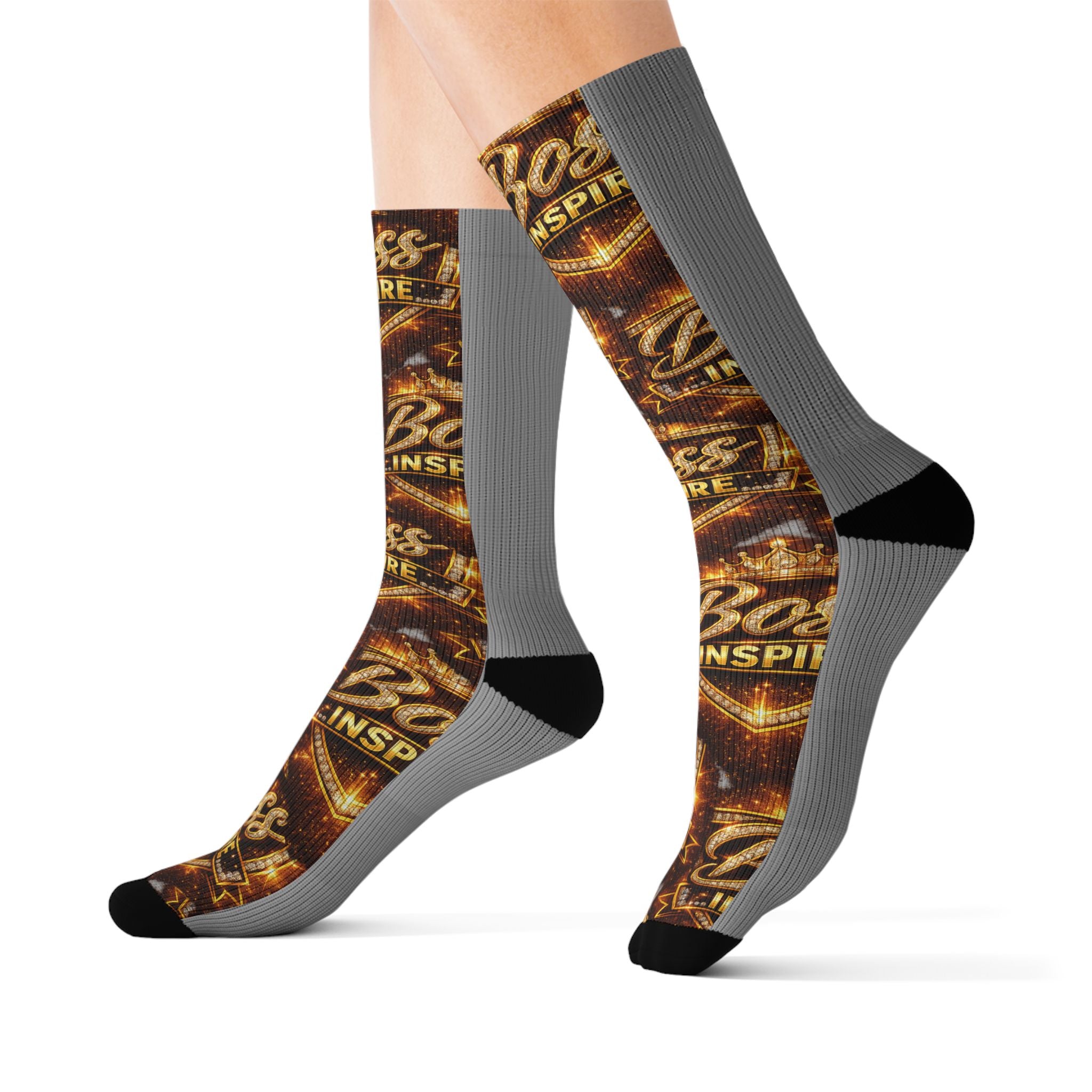 Boss Inspire Pattern Socks | Sublimation Crew Socks