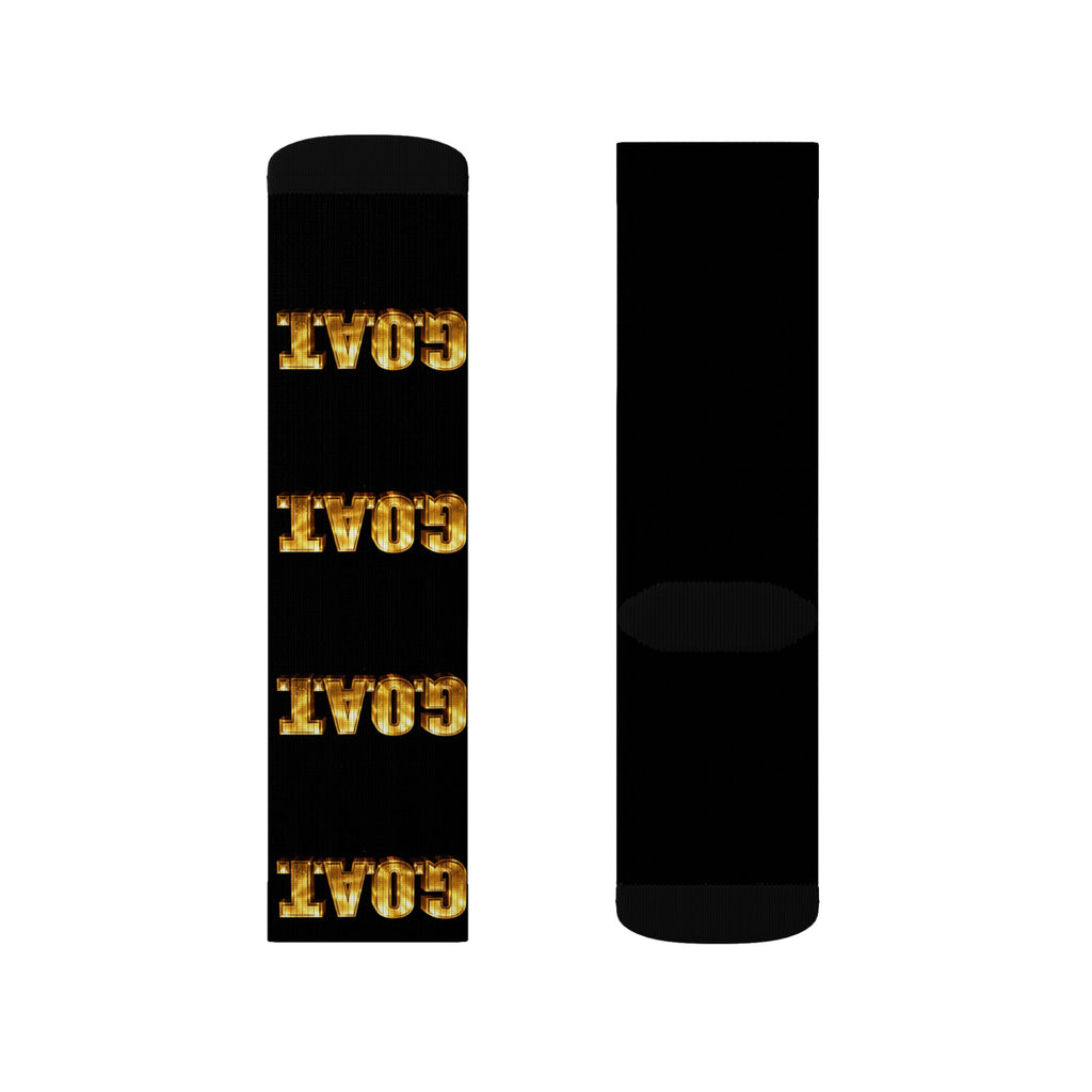 Gold 'GOAT' — Athletic Crew Socks