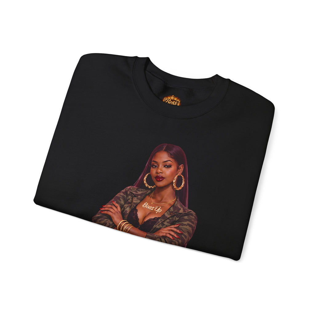 Confident Woman Illustration Crewneck Sweatshirt | Urban Fashion Graphic