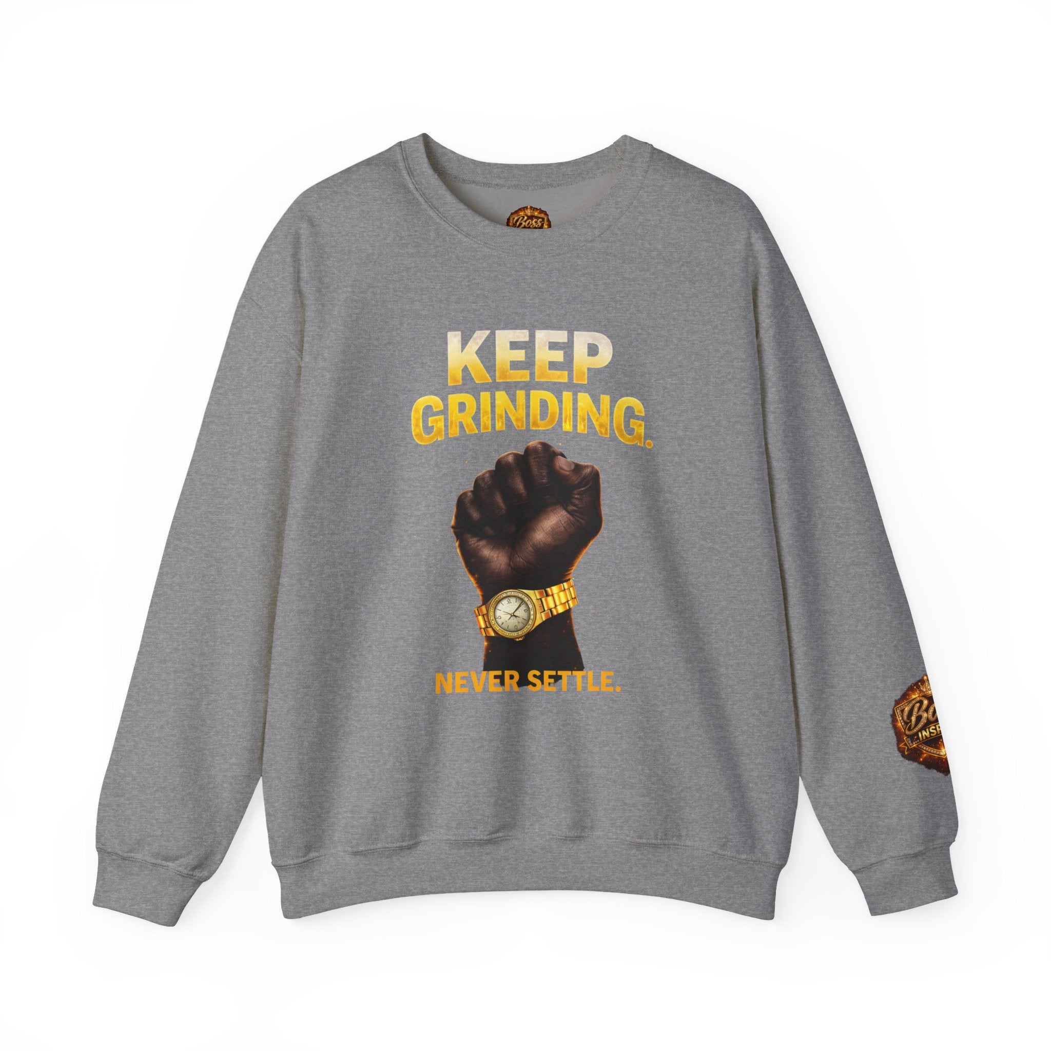 Keep Grinding Fist Graphic sweatshirt | Crewneck Motivational Streetwear