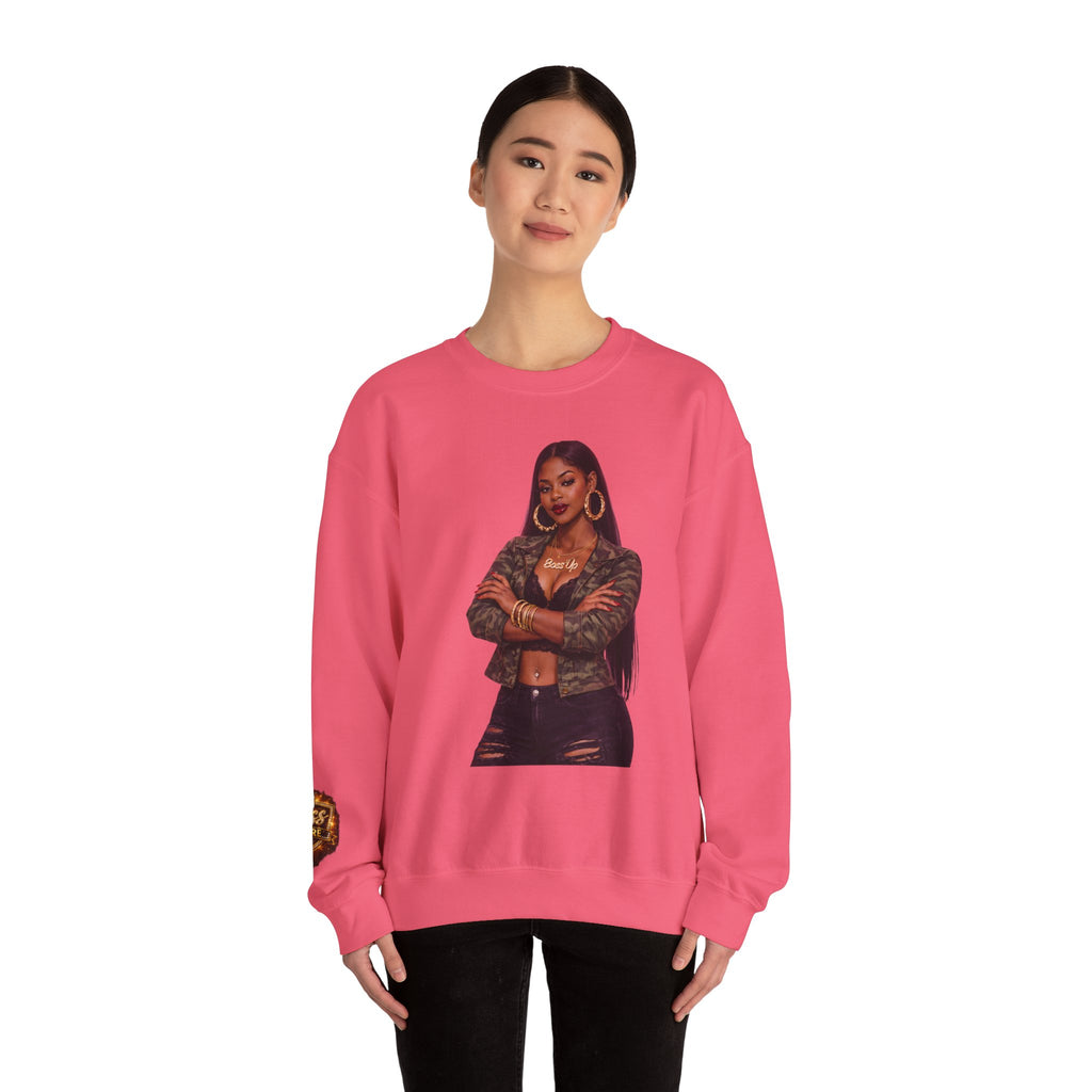 Confident Woman Illustration Crewneck Sweatshirt | Urban Fashion Graphic