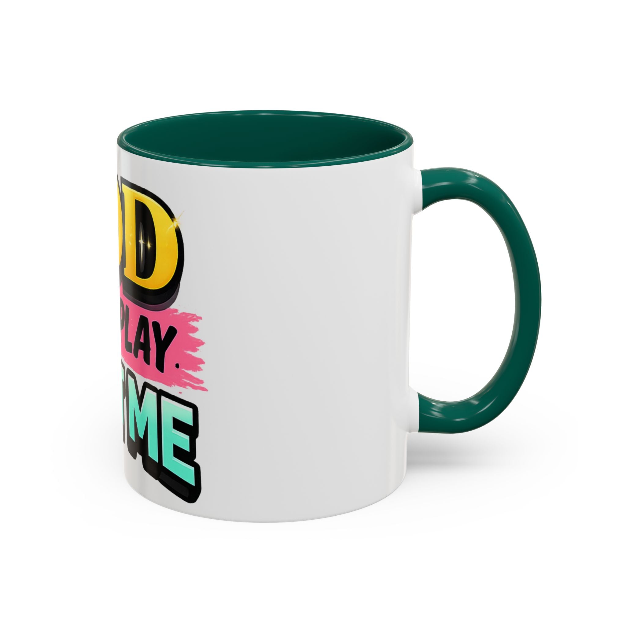 God Don't Play About Me Mug — Colorful Faith Coffee Cup (11oz/15oz)