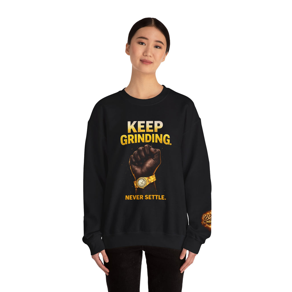 Keep Grinding Fist Graphic sweatshirt | Crewneck Motivational Streetwear