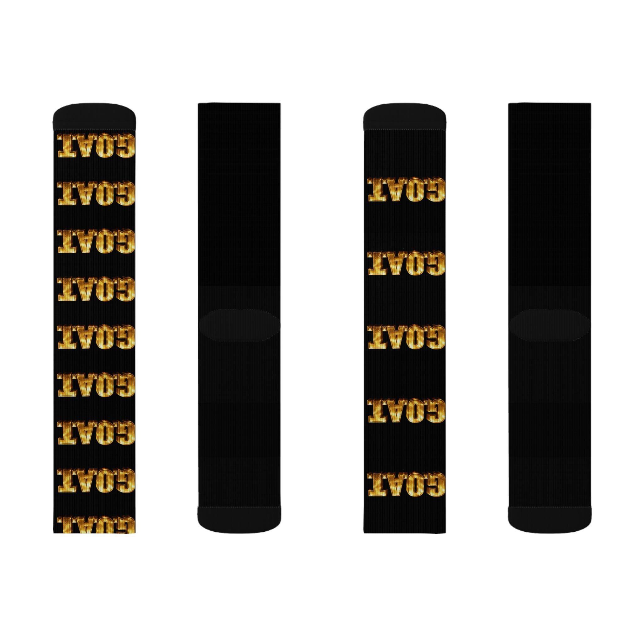 Gold 'GOAT' — Athletic Crew Socks