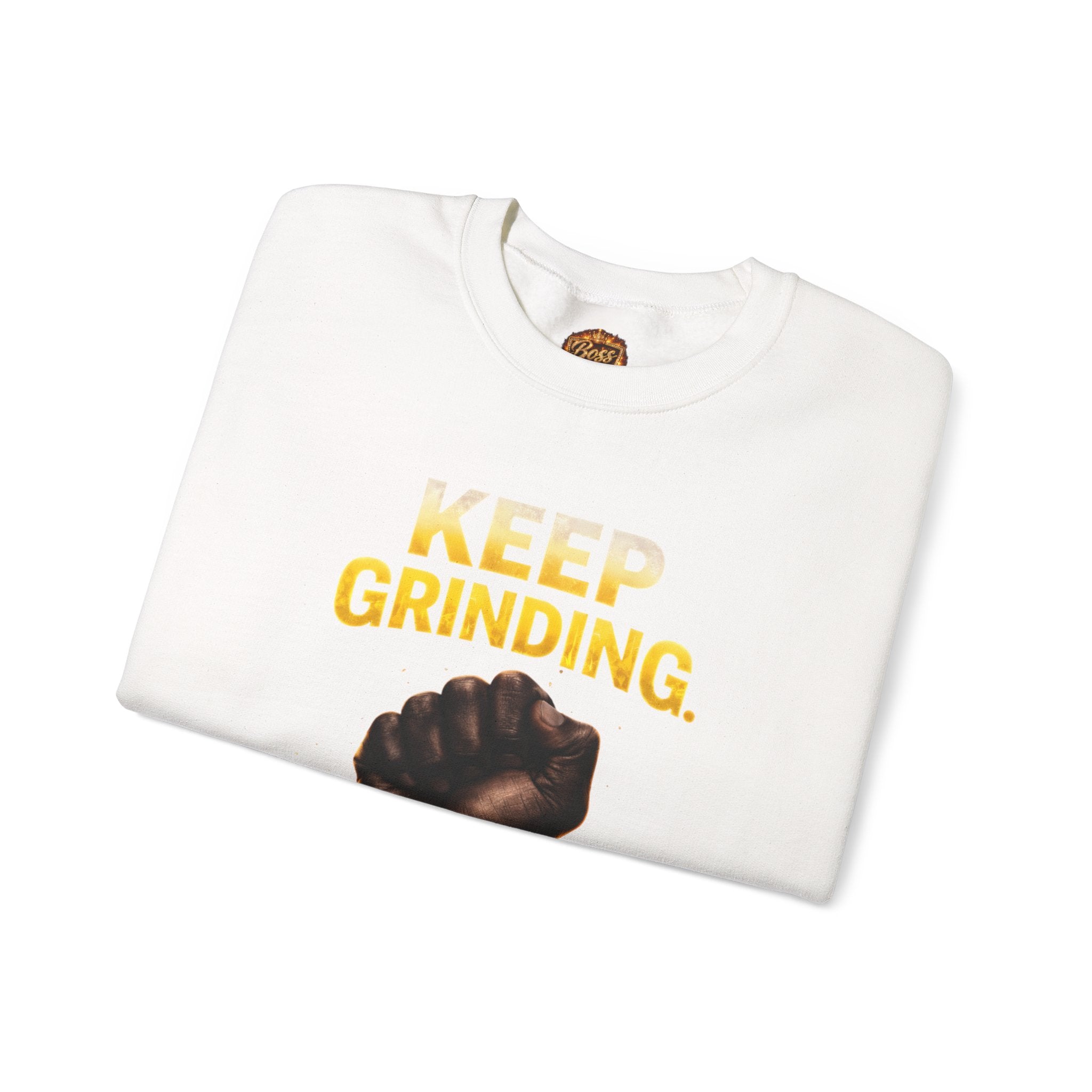 Keep Grinding Fist Graphic sweatshirt | Crewneck Motivational Streetwear
