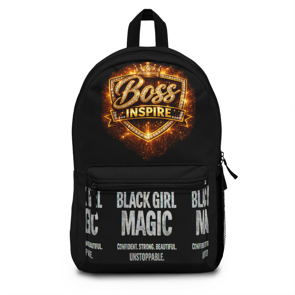 Black Girl Magic Backpack | Empowerment Text Print