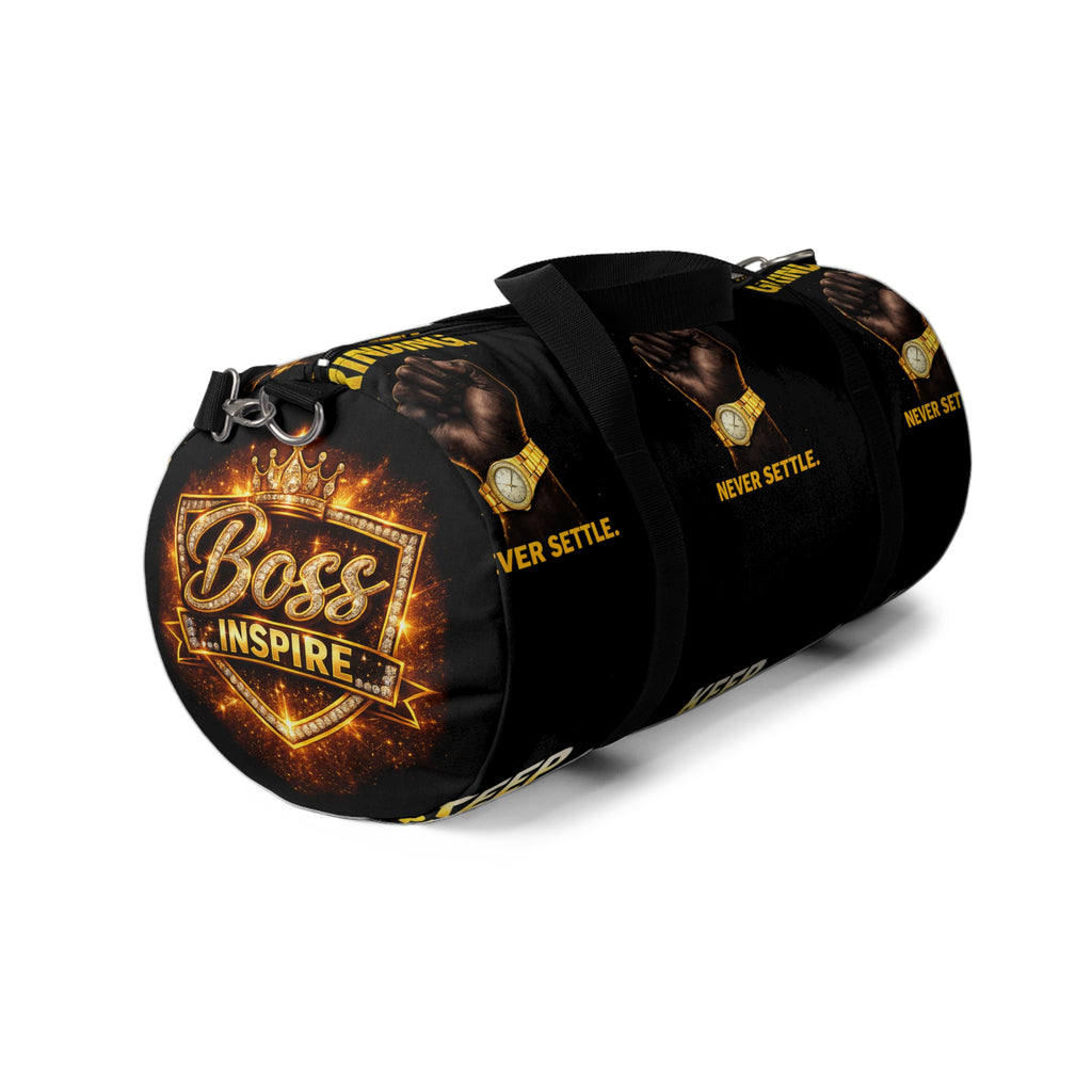 Keep Grinding Never Settle Duffel Bag | Motivational Gym Travel Bag