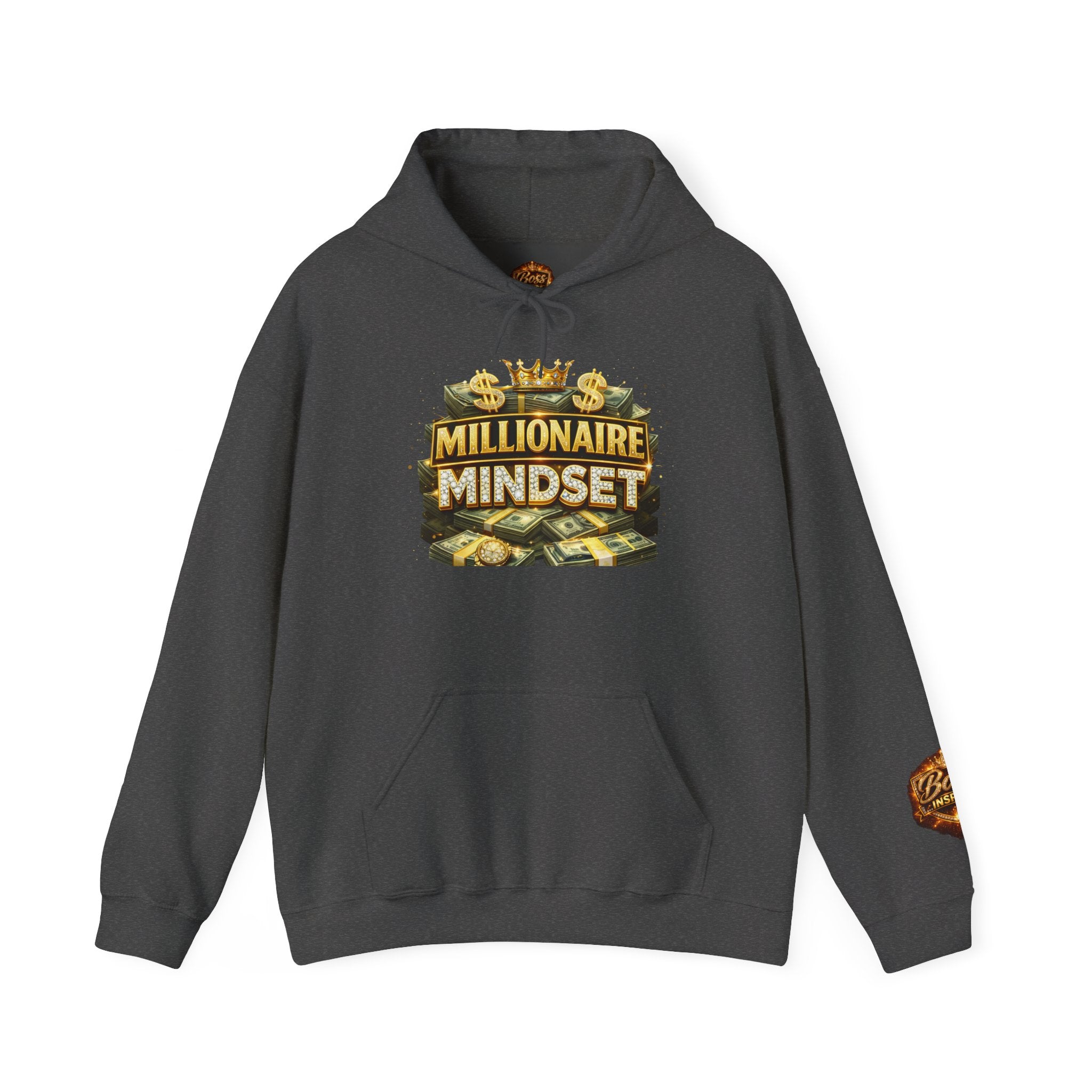Millionaire Mindset Hoodie | Money Crown Graphic Sweatshirt