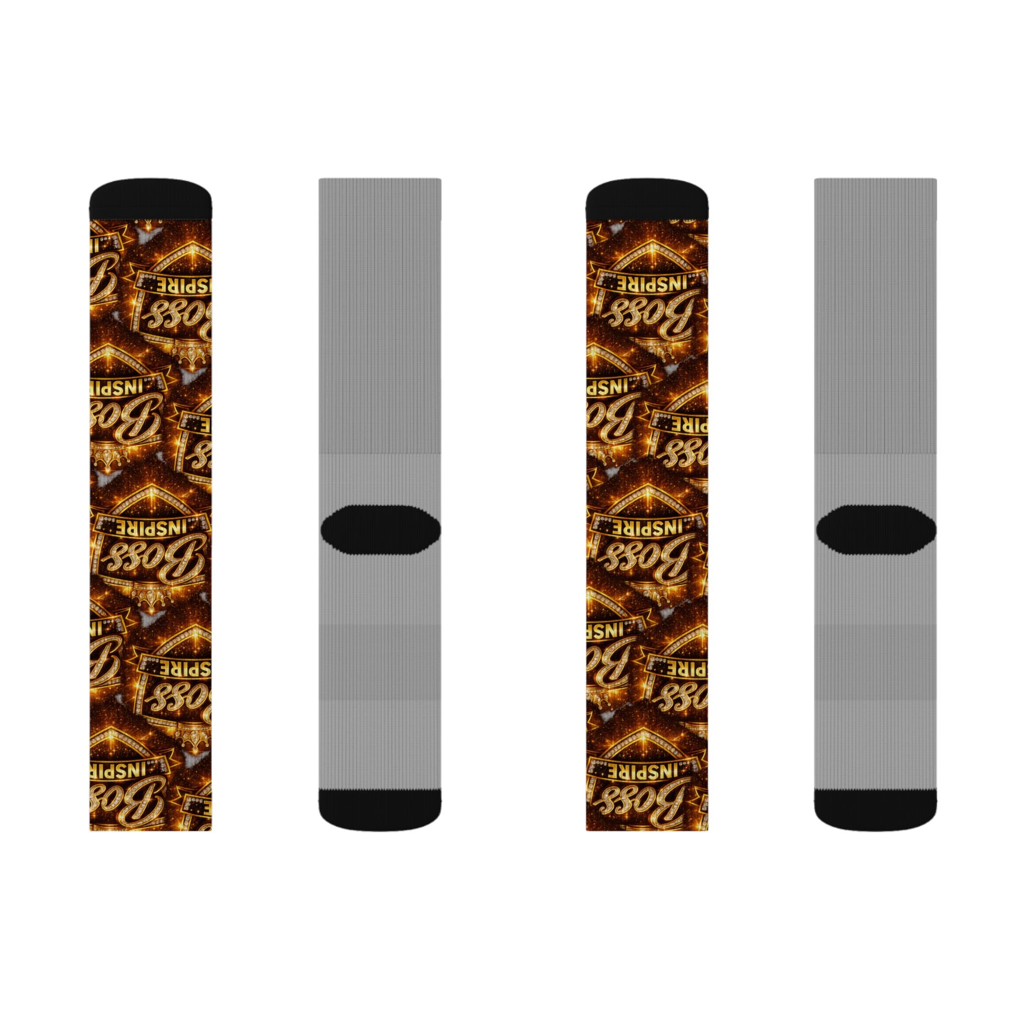 Boss Inspire Pattern Socks | Sublimation Crew Socks