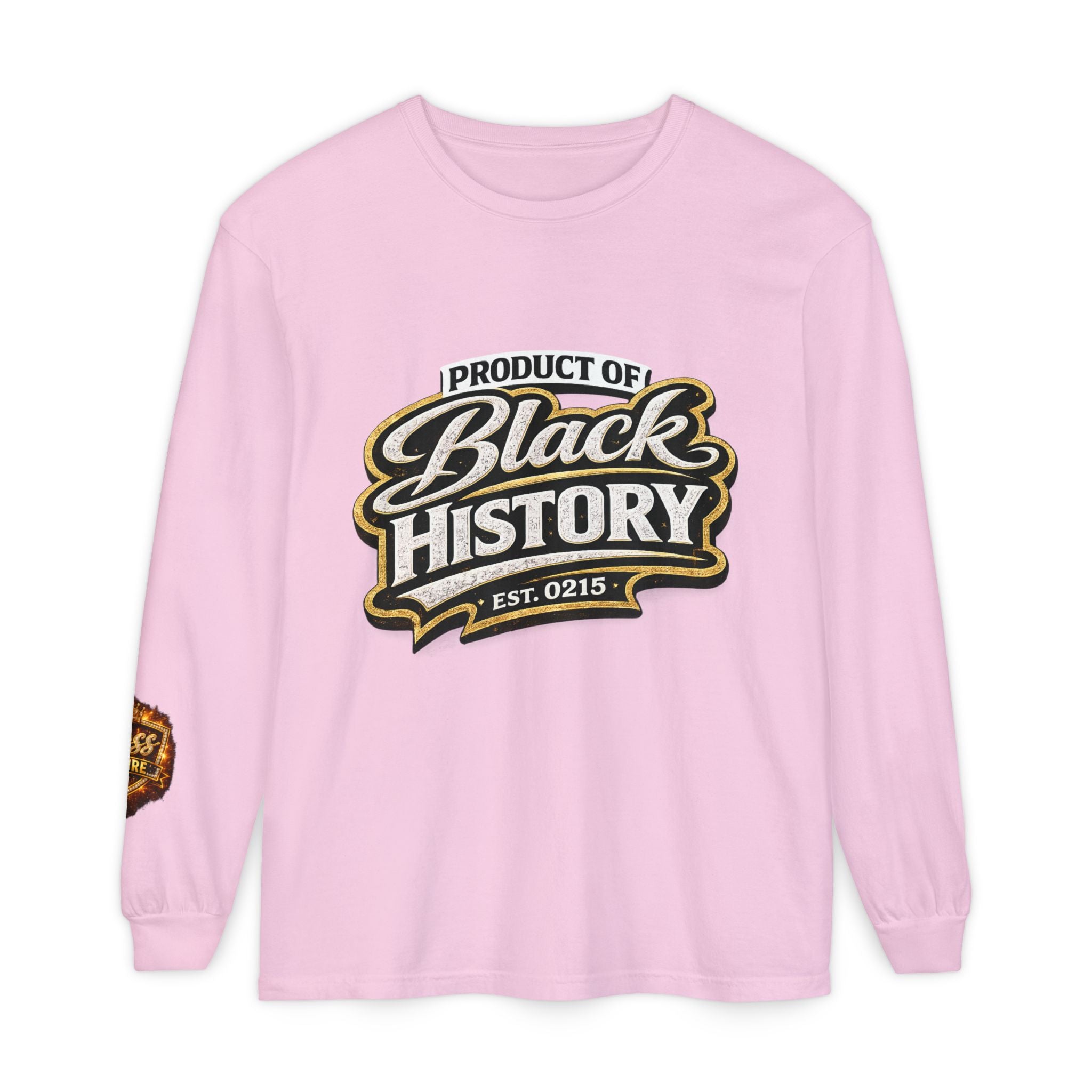 Product of Black History Long Sleeve T-Shirt | Black History Typography