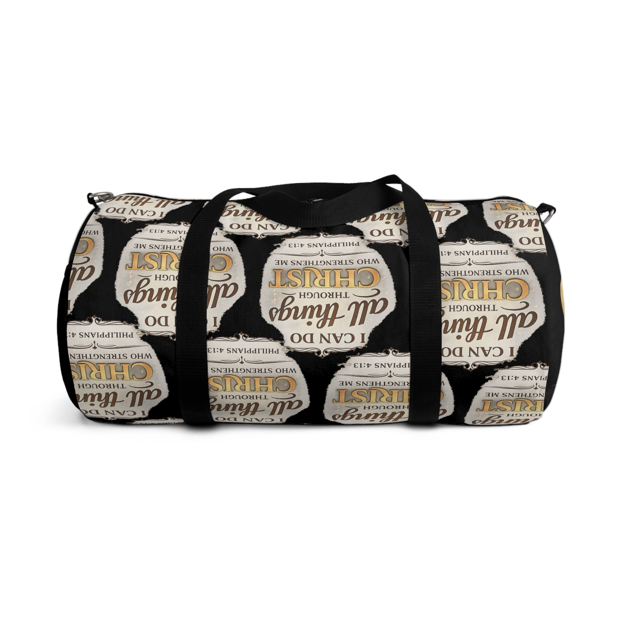 I Can Do All Things Through Christ duffel bag | Christian Scripture Philippians 4:13 gym bag