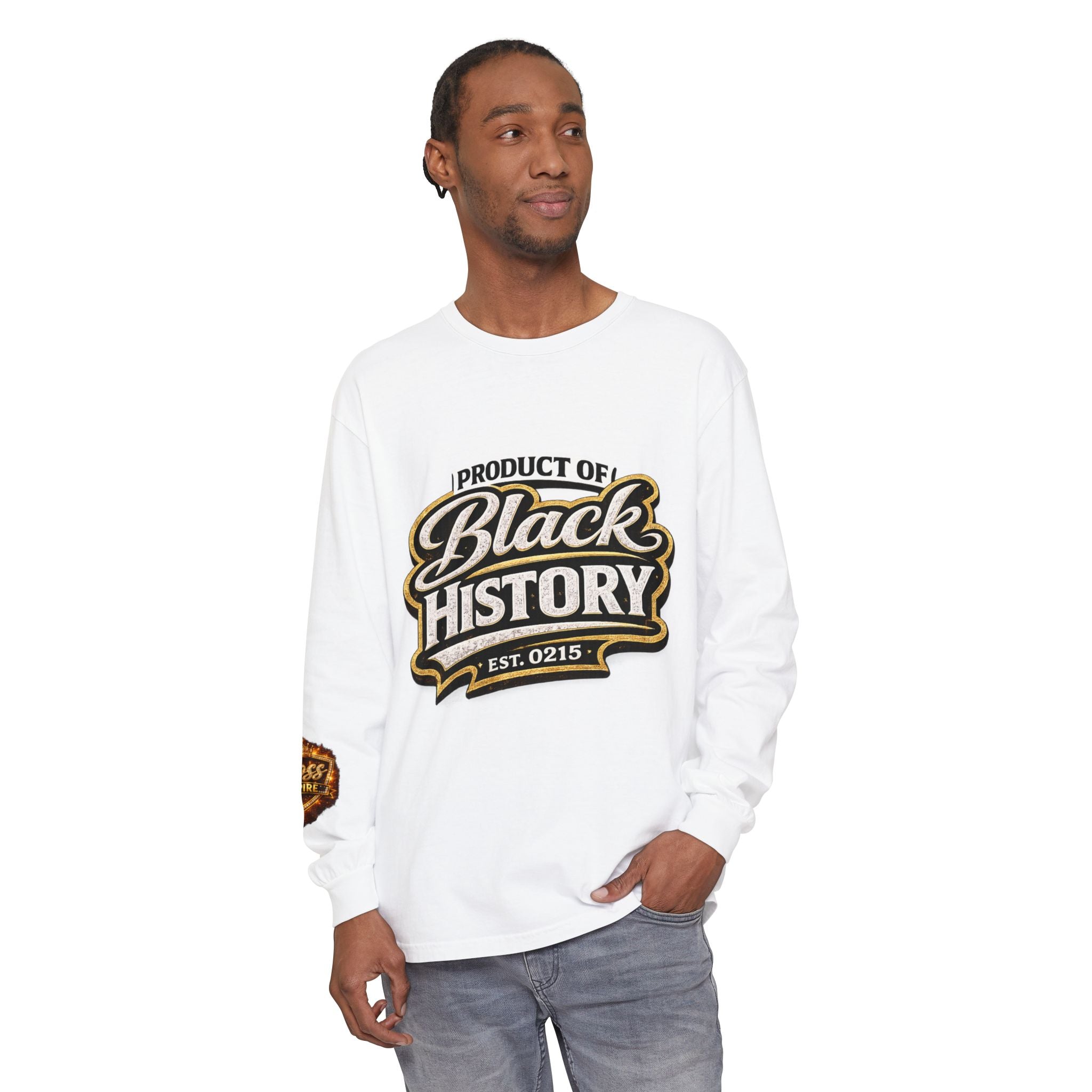 Product of Black History Long Sleeve T-Shirt | Black History Typography