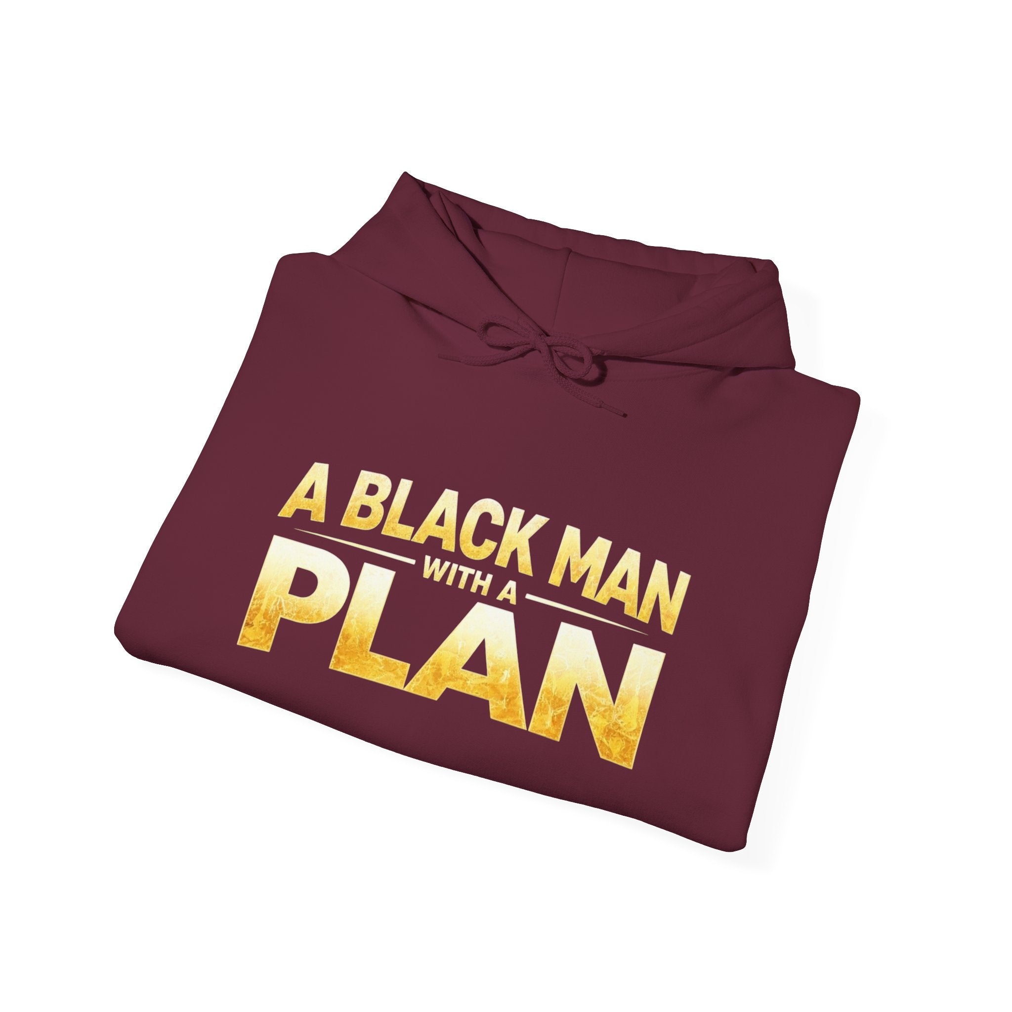 A Black Man With A Plan Hoodie | White Pullover Sweatshirt