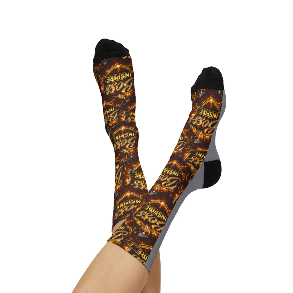 Boss Inspire Pattern Socks | Sublimation Crew Socks