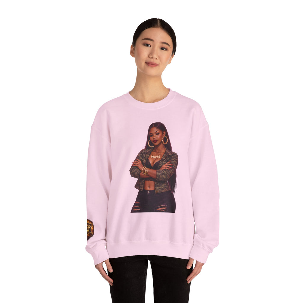 Confident Woman Illustration Crewneck Sweatshirt | Urban Fashion Graphic
