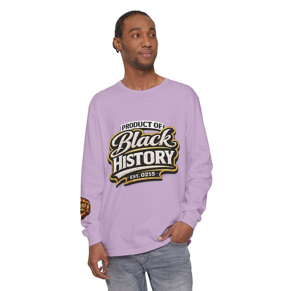 Product of Black History Long Sleeve T-Shirt | Black History Typography