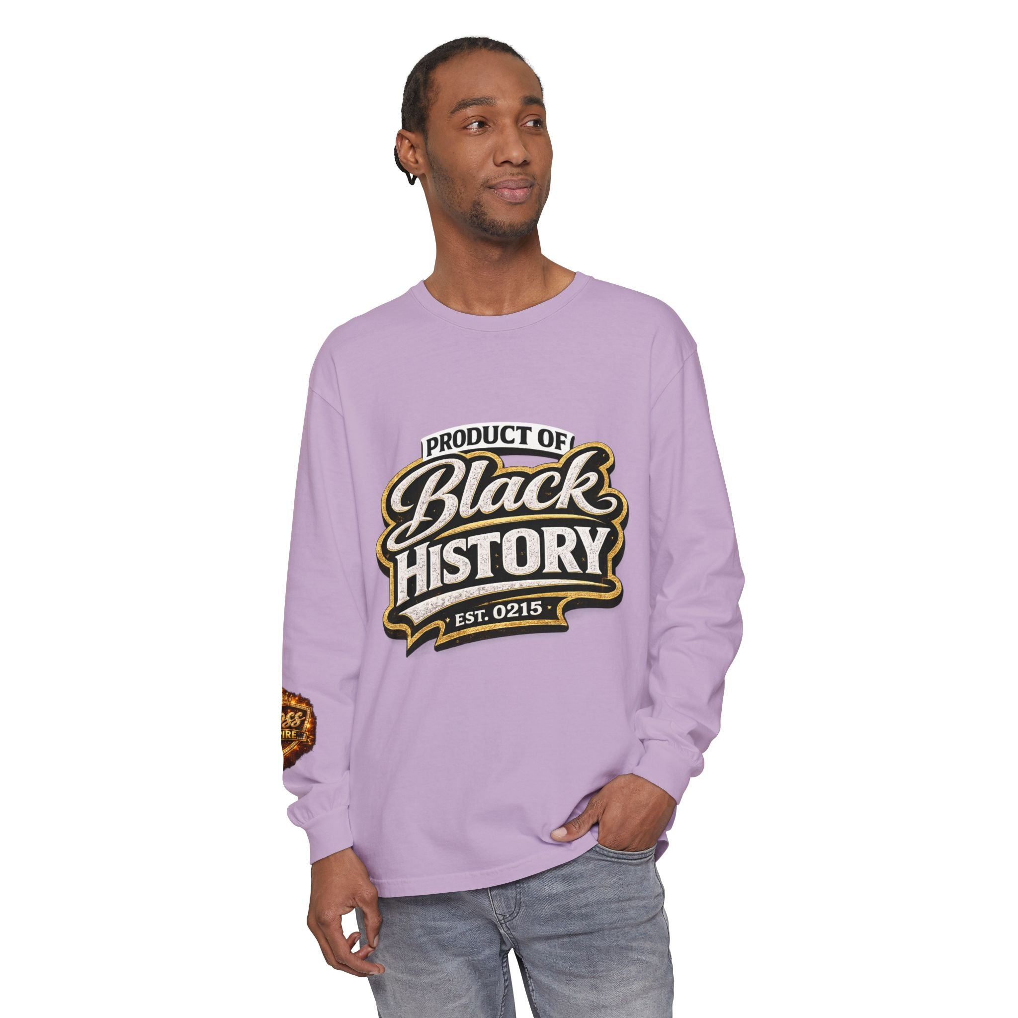 Product of Black History Long Sleeve T-Shirt | Black History Typography
