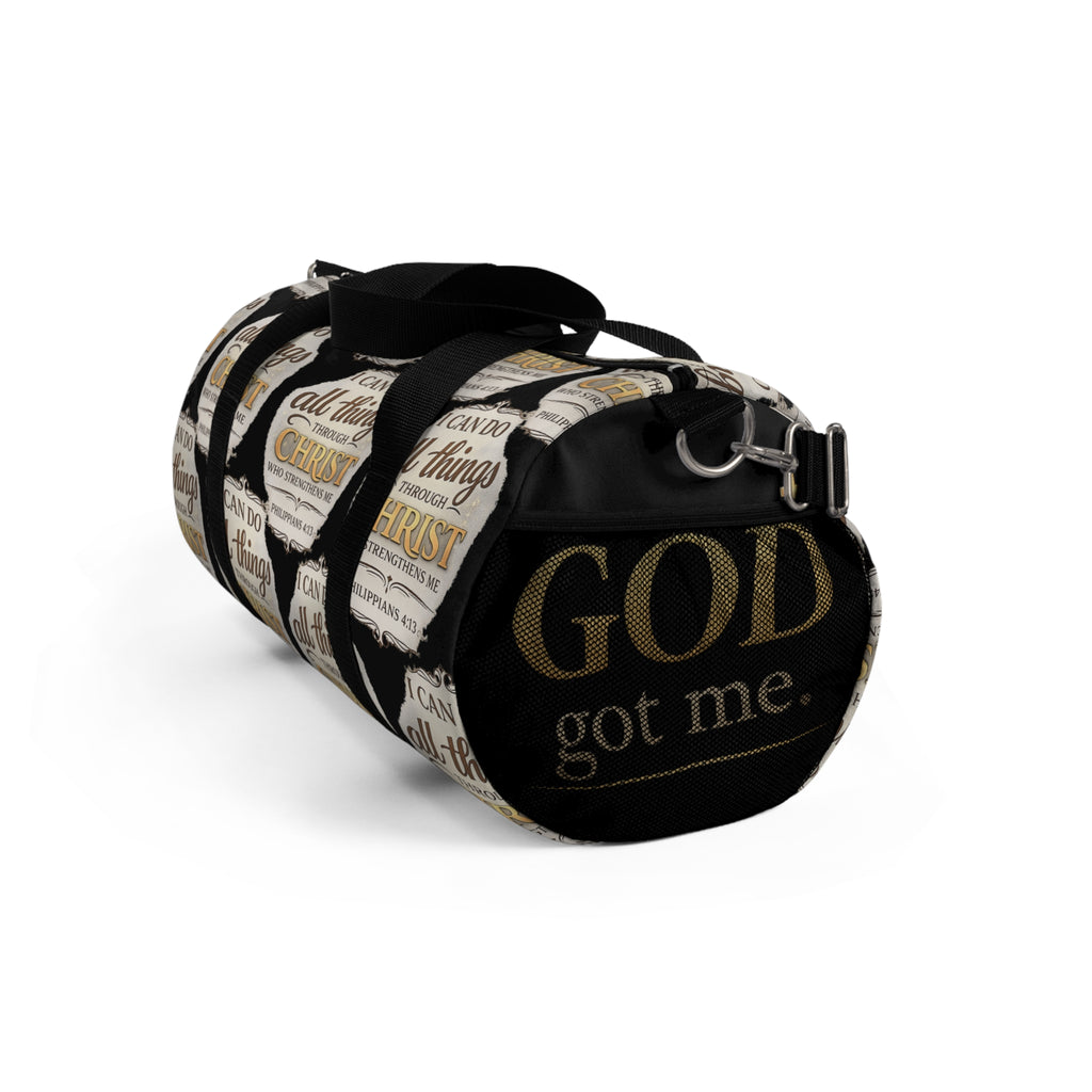 I Can Do All Things Through Christ duffel bag | Christian Scripture Philippians 4:13 gym bag