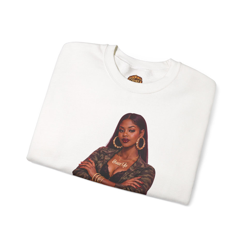 Confident Woman Illustration Crewneck Sweatshirt | Urban Fashion Graphic