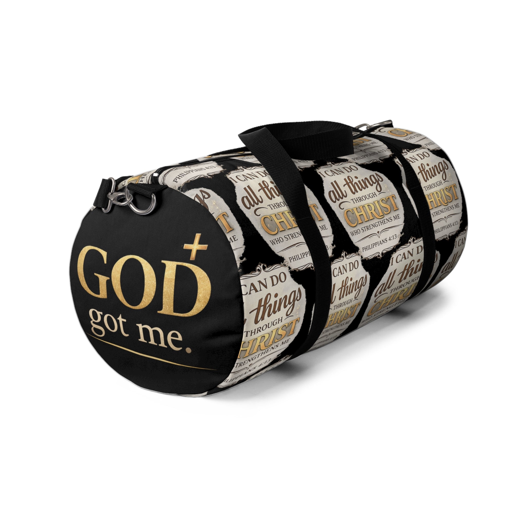I Can Do All Things Through Christ duffel bag | Christian Scripture Philippians 4:13 gym bag