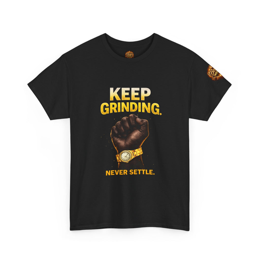 Keep Grinding fist graphic Tee | Motivational slogan shirt
