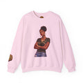 Confident Woman Illustration Crewneck Sweatshirt | Camouflage Tee Top