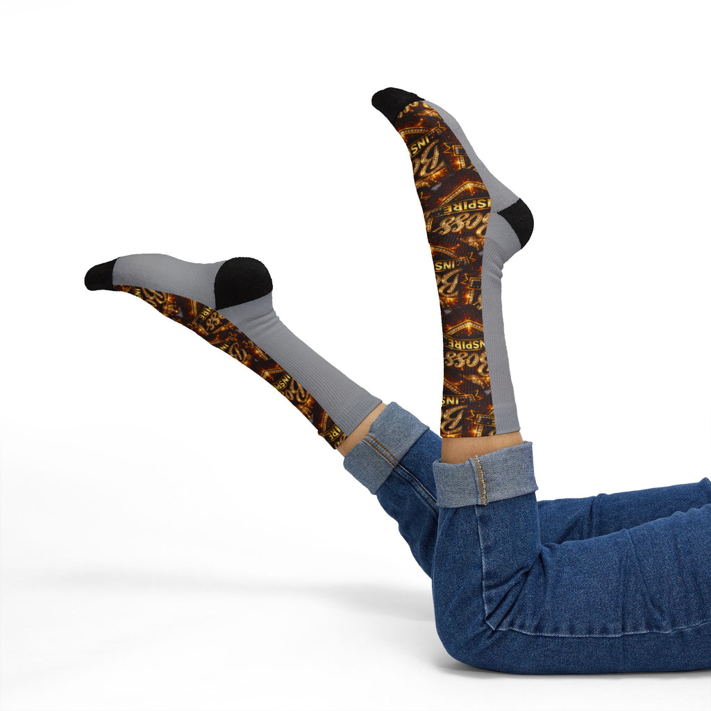Boss Inspire Pattern Socks | Sublimation Crew Socks