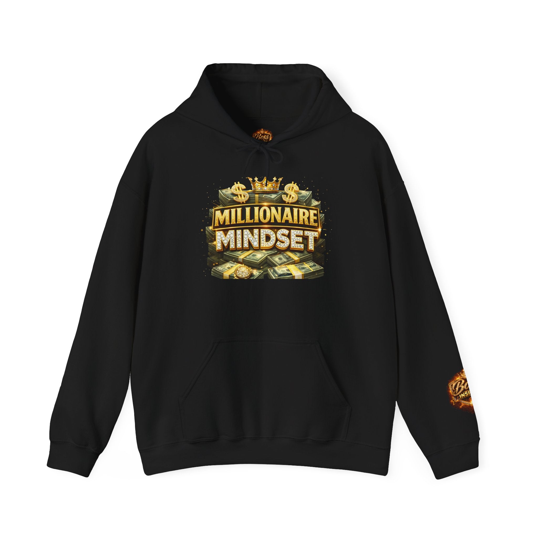 Millionaire Mindset Hoodie | Money Crown Graphic Sweatshirt
