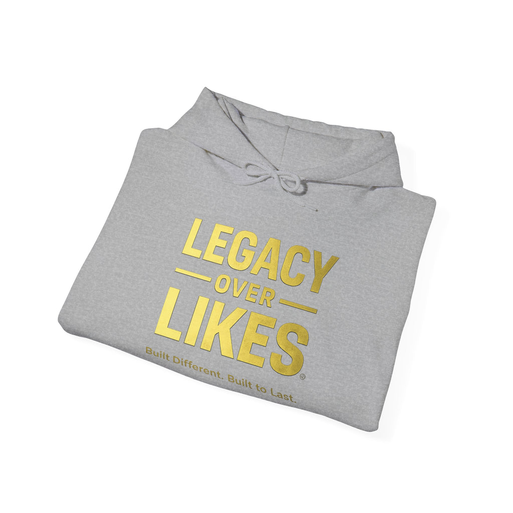Legacy Over Likes Hoodie — "Legacy Over Likes" Motivational White Pullover