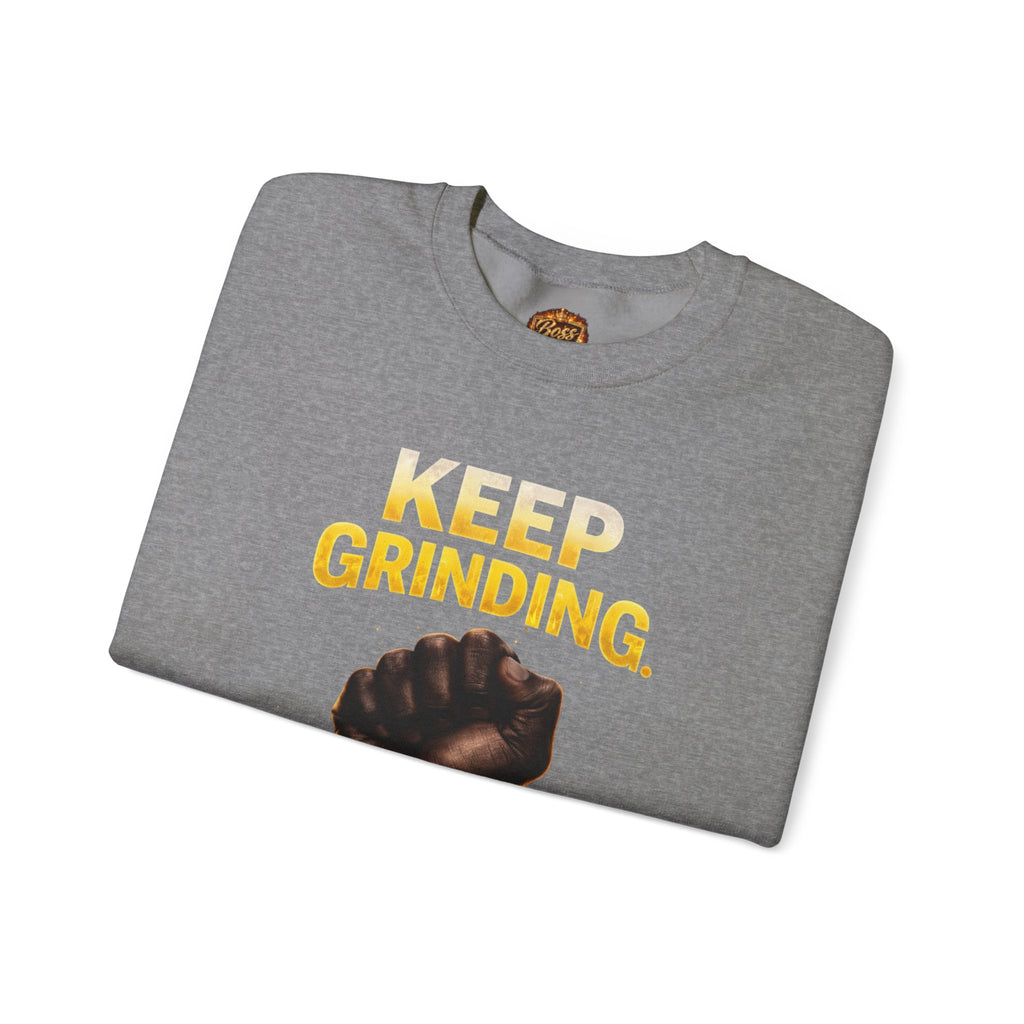 Keep Grinding Fist Graphic sweatshirt | Crewneck Motivational Streetwear