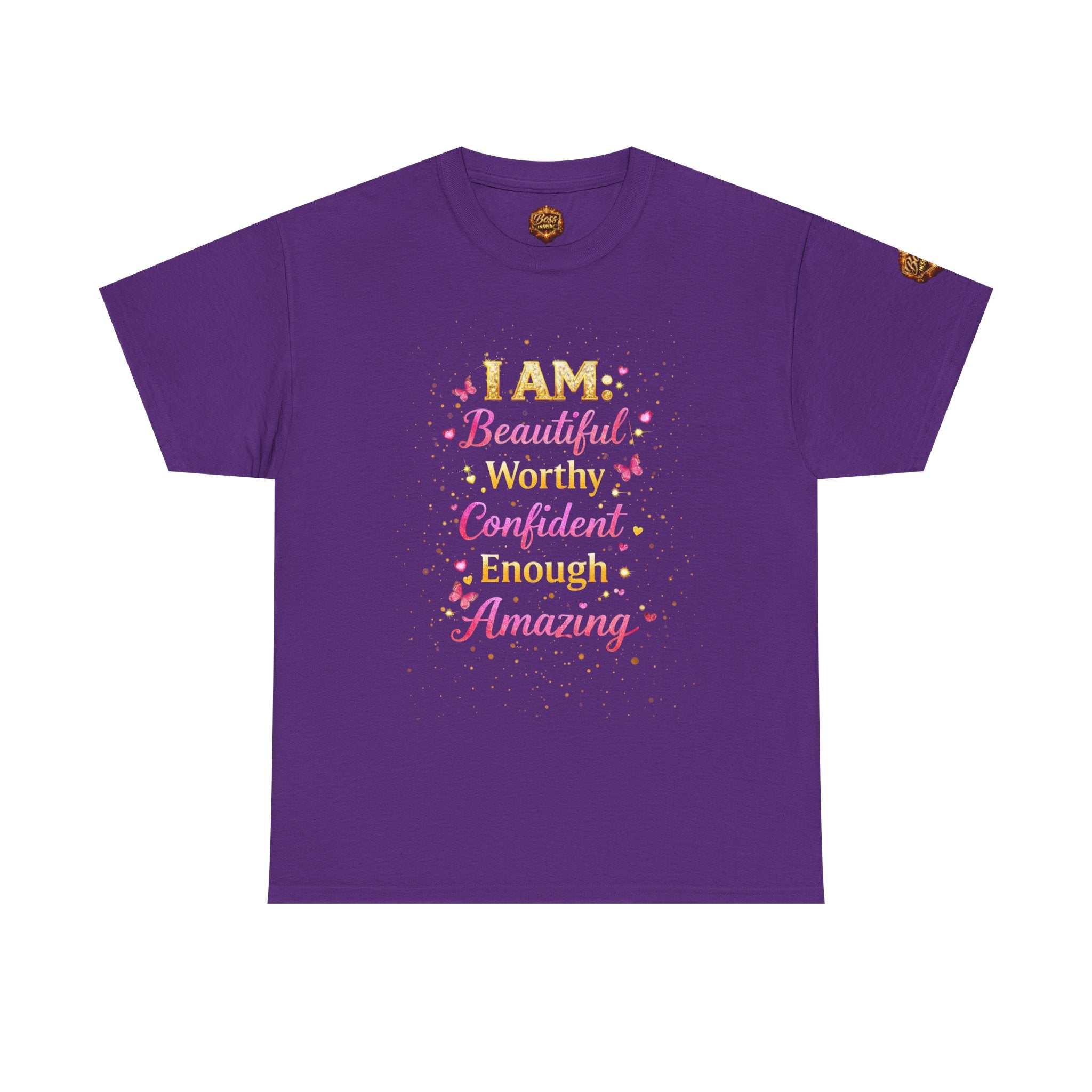 I AM Affirmations Typography T-Shirt | Inspirational Self-Love Tee