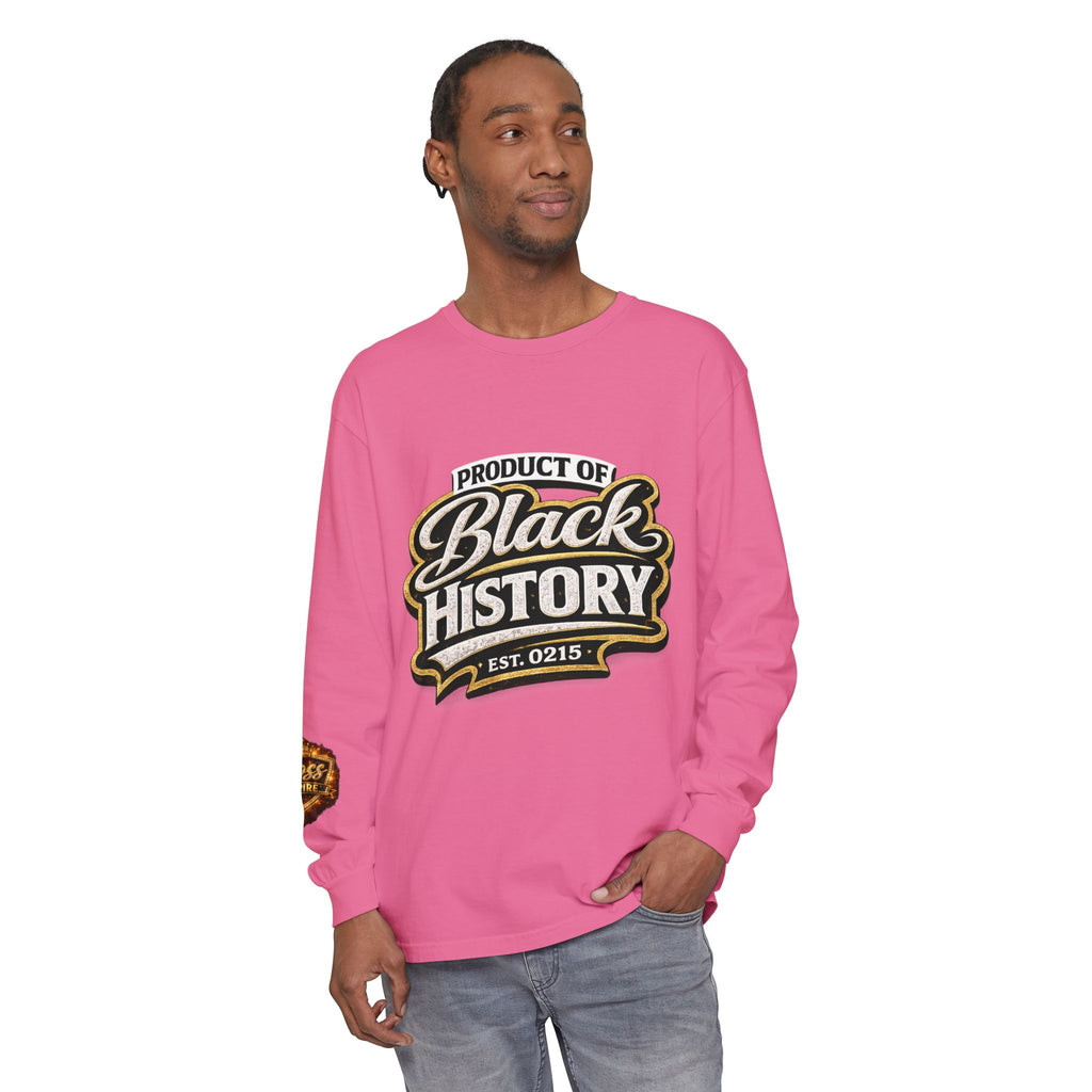 Product of Black History Long Sleeve T-Shirt | Black History Typography