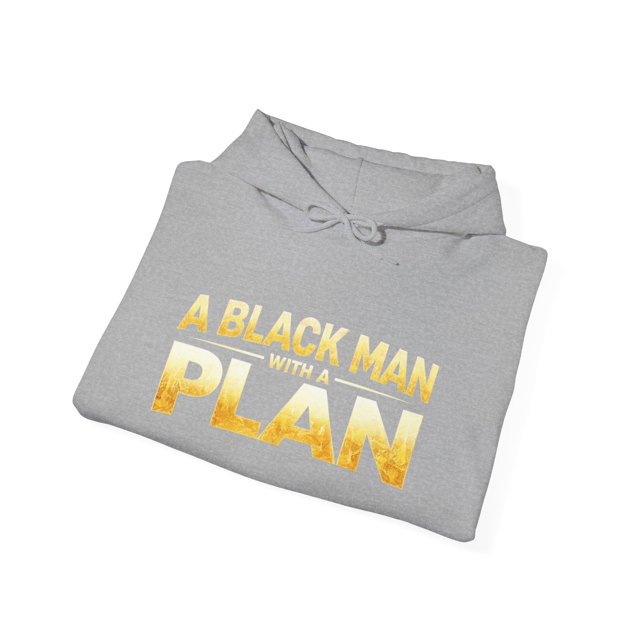 A Black Man With A Plan Hoodie | White Pullover Sweatshirt