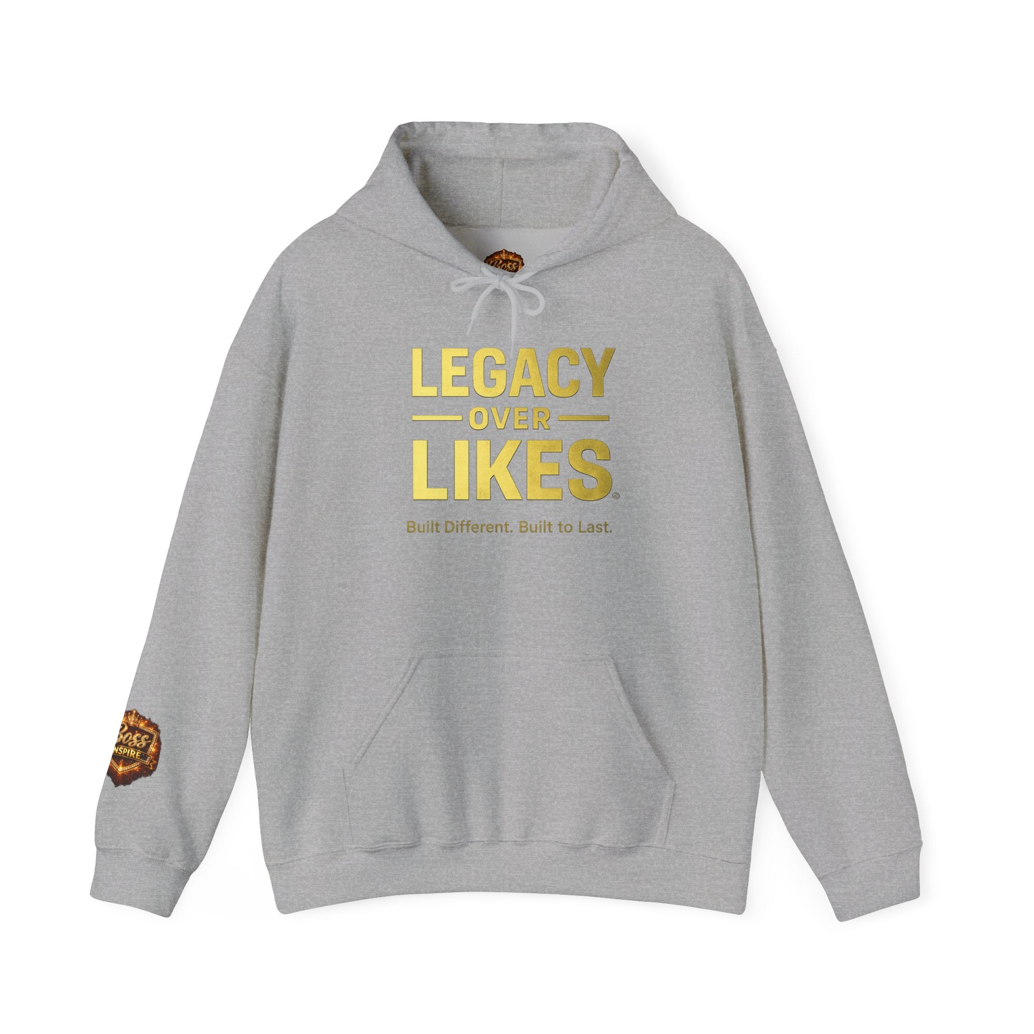 Legacy Over Likes Hoodie — "Legacy Over Likes" Motivational White Pullover