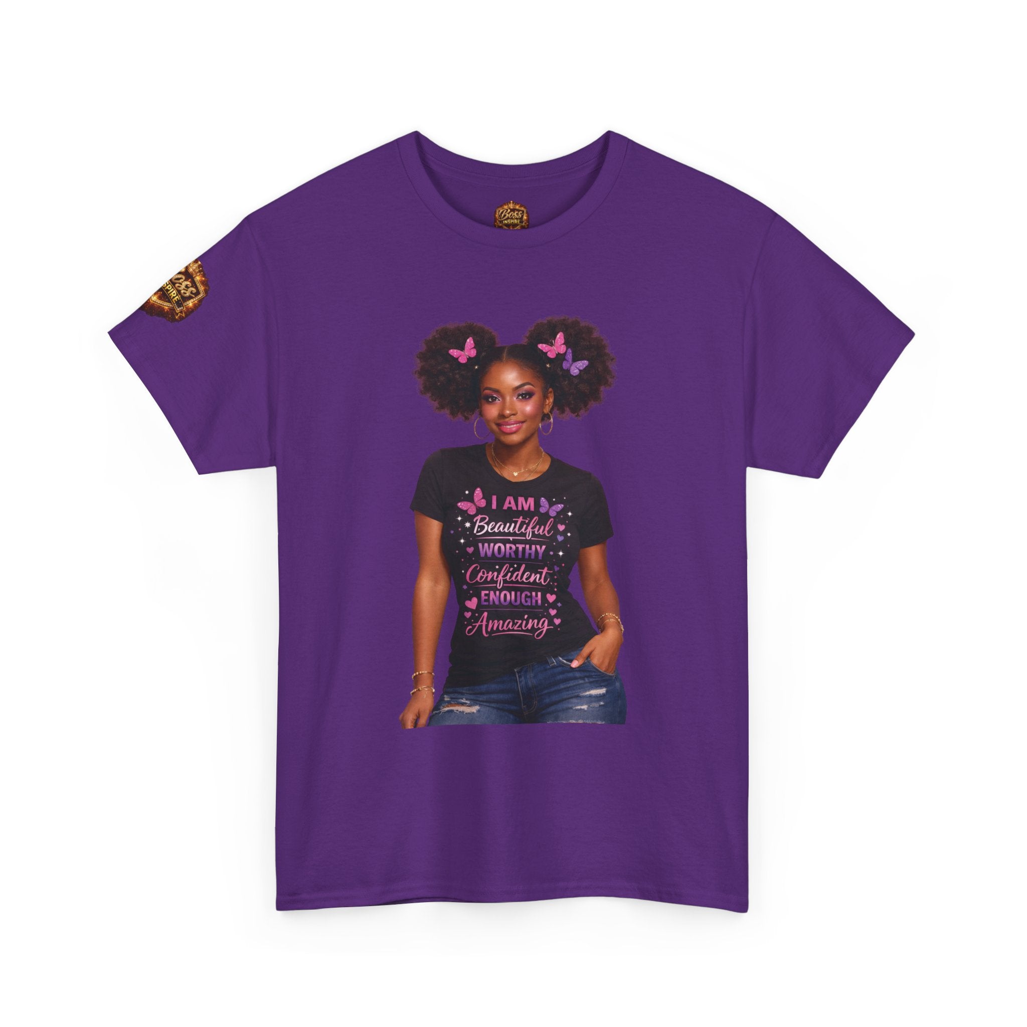 I Am Beautiful Woman Confident Strong Amazing T-Shirt | Inspirational Black Girl Tee