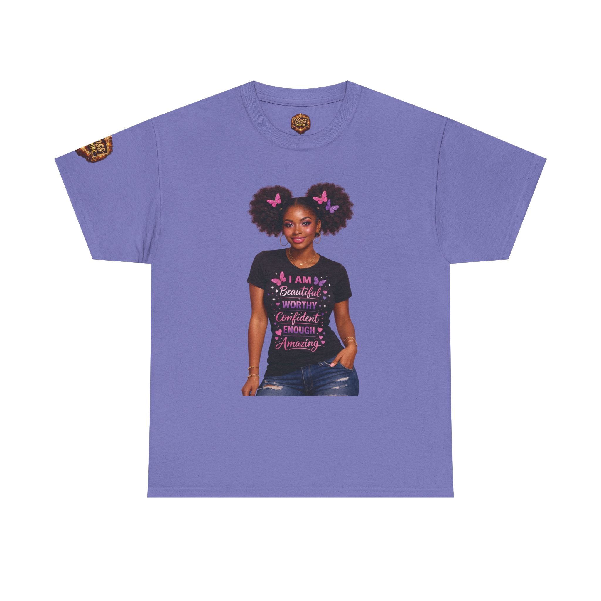 I Am Beautiful Woman Confident Strong Amazing T-Shirt | Inspirational Black Girl Tee