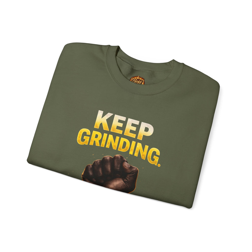Keep Grinding Fist Graphic sweatshirt | Crewneck Motivational Streetwear