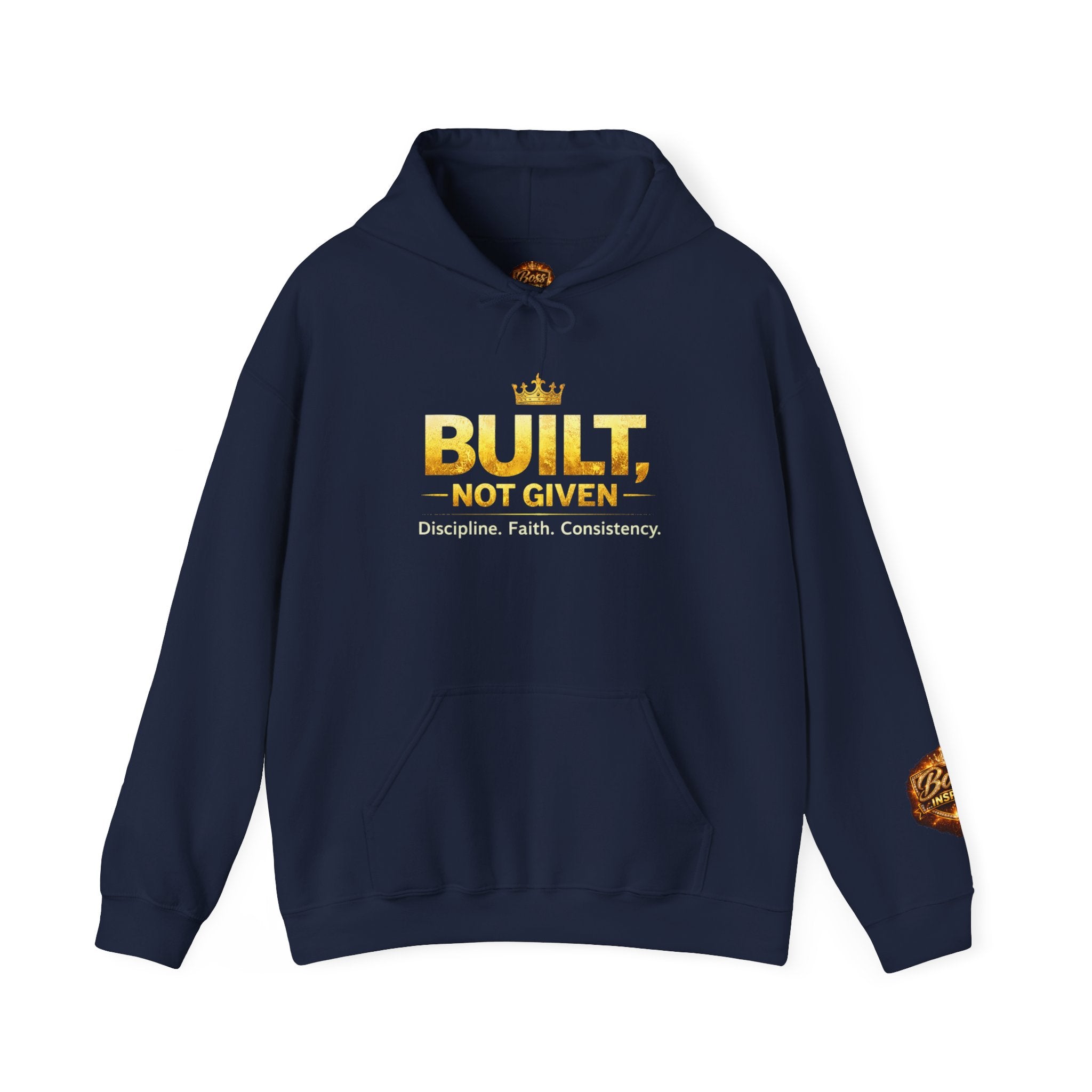 Built Not Given hoodie | Motivational Crown Graphic Hooded Sweatshirt