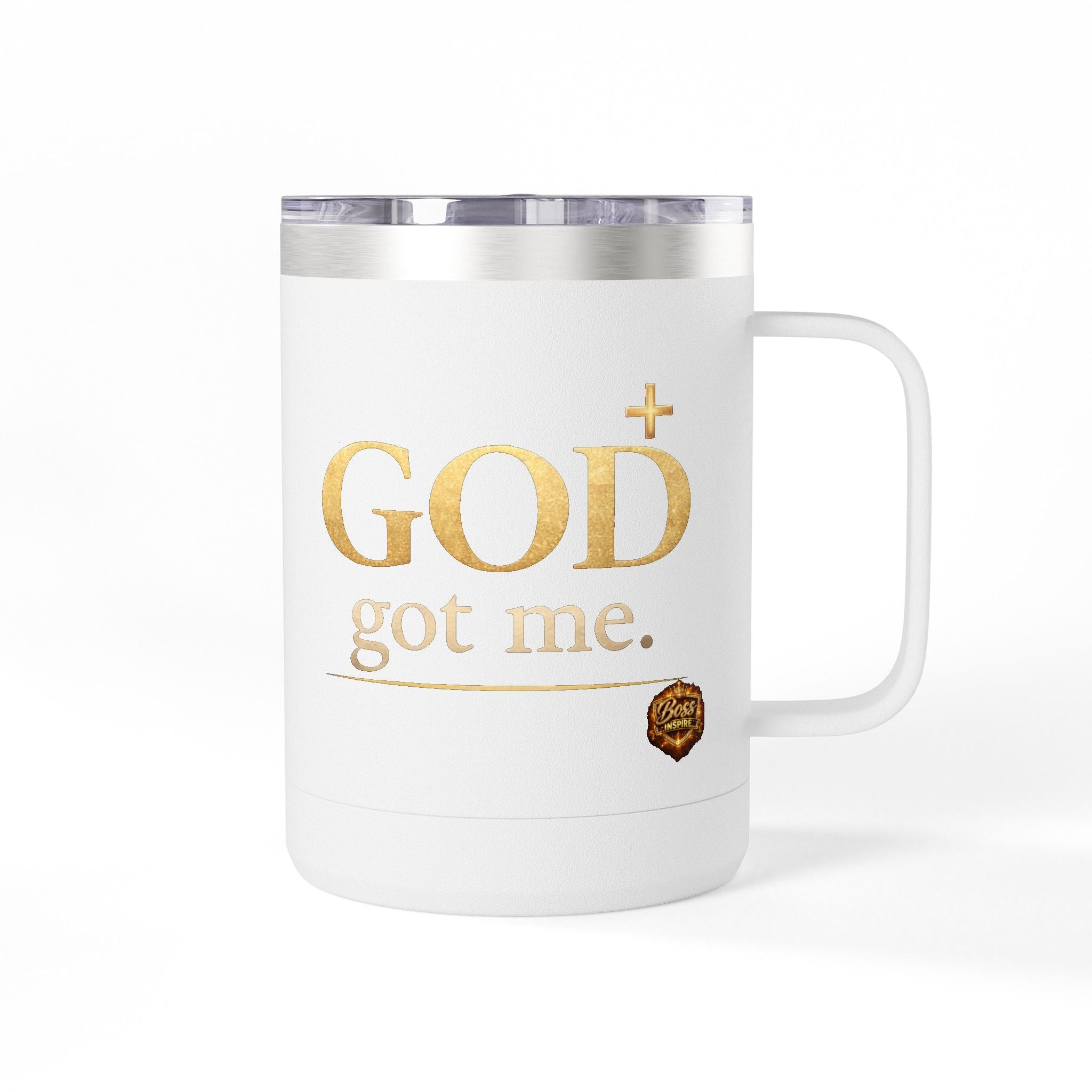 God Got Me tumbler | Christian faith travel mug, 15oz stainless