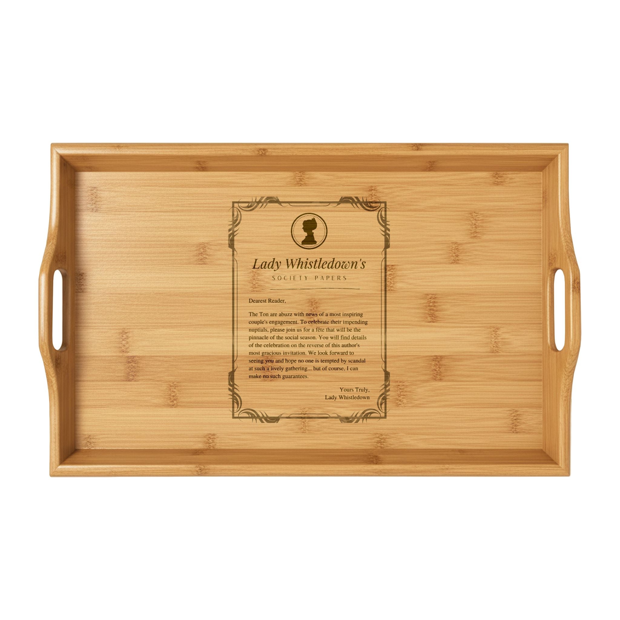 Lady Whistledown Personalized Breakfast & Tea Tray