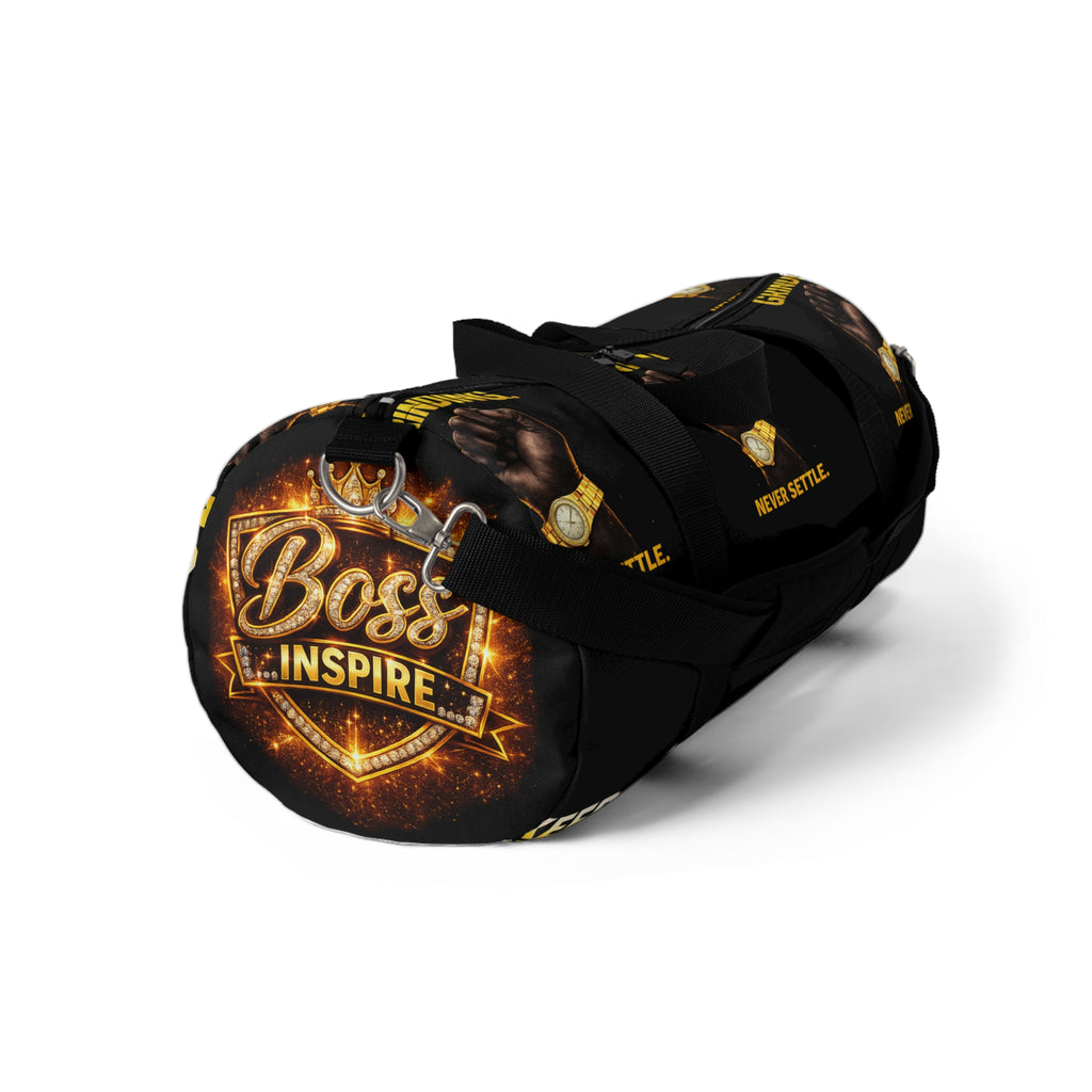 Keep Grinding Never Settle Duffel Bag | Motivational Gym Travel Bag