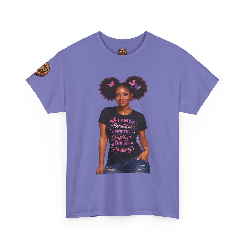 I Am Beautiful Woman Confident Strong Amazing T-Shirt | Inspirational Black Girl Tee
