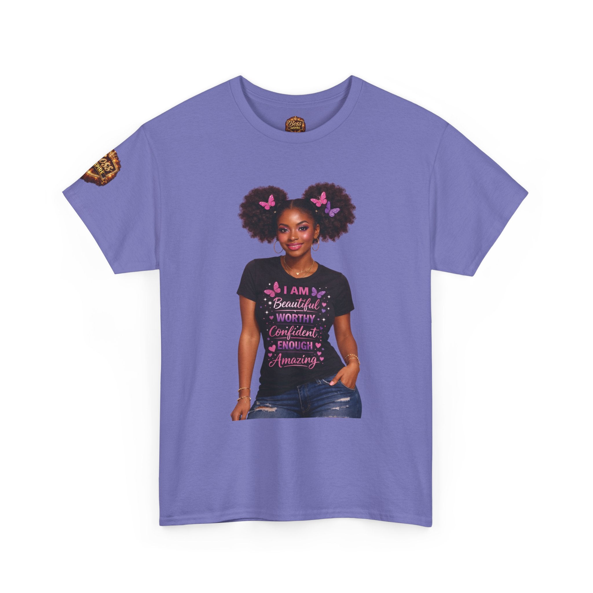 I Am Beautiful Woman Confident Strong Amazing T-Shirt | Inspirational Black Girl Tee