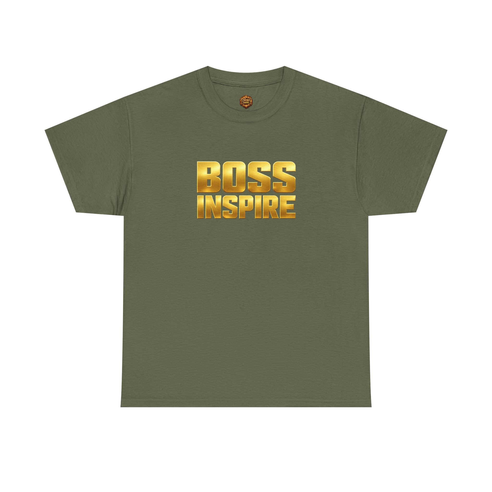 Boss Inspire T‑Shirt — Gold Motivational Tee