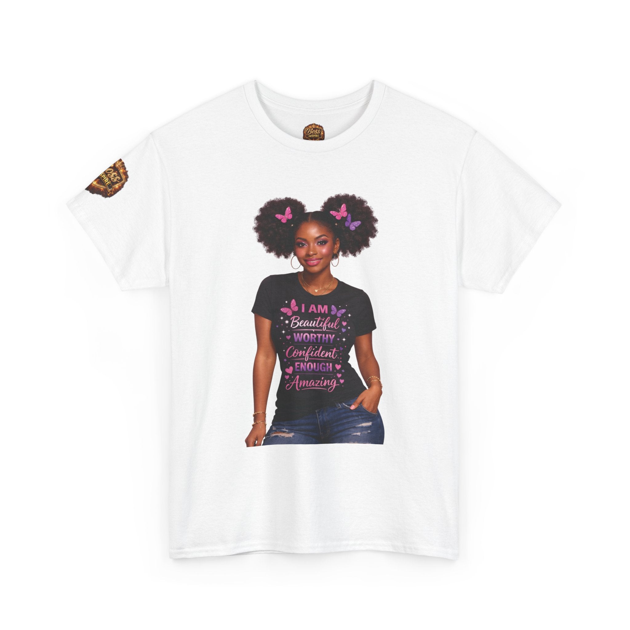 I Am Beautiful Woman Confident Strong Amazing T-Shirt | Inspirational Black Girl Tee